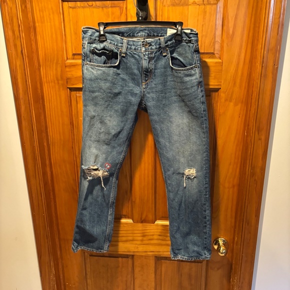 Rag & Bone X Boyfriend Embroidered Jeans Size 28 - Picture 2 of 11